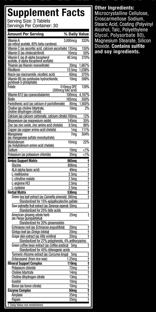 PLATINUM MULTIVITAMIN MUSCLETECH